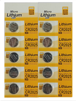 APNA KANHA Micro Lithium CR2025 Suitable for car key, Remotes, Toys etc.  Battery(Pack of 10)