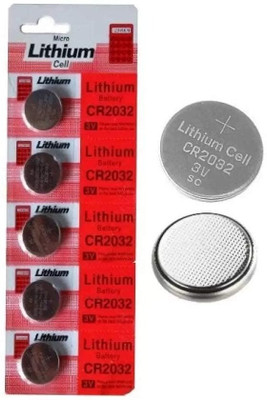 Wanzhow Strong Power CR 2032  3V Micro Lithium Button Coin Cell  Battery(Pack of 5)