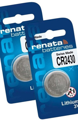 MICROUSB Renata CR2430 285mAh Lithium 3V Button Coin Cell   Battery(Pack of 2)