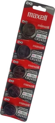 MICROUSB Maxell CR2450 Lithium 3V Coin Button Cell   Battery(Pack of 5)