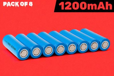 3BAAN A342 (3.7V) 18650 Lithium-ion  1200mAh – High Performance, Fast Recharge  Battery(Pack of 8)