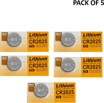 Zohlo CR2025 Coin Cell  Set for Devices,Small electronic toys,Small LED lights.  Battery(Pack of 5)