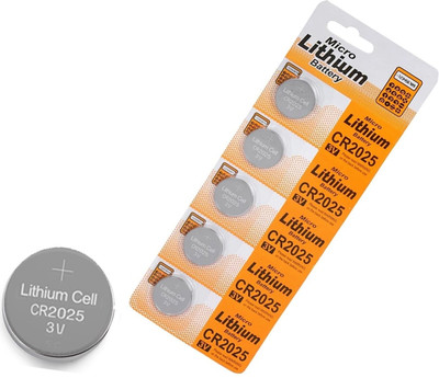WHISTLE9 Mini 3V CR2025 Cell for Calculators, keyfobs, Electronic Device, Remotes  Battery(Pack of 5)