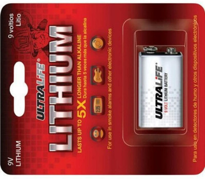 MICROUSB Ultralife 1200Mah 9V U9VL-JPBP Long-Life Lithium   Battery