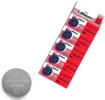 Wanzhow Micro Lithium cell CR2032 Coin 3v Computer Motherboard CMOS cell Glucometer Cell  Battery(Pack of 5)