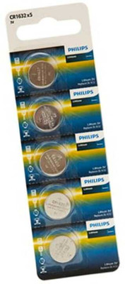 MICROUSB Philips CR1632 3V Lithium Coin Button Cell CR1632   Battery(Pack of 5)