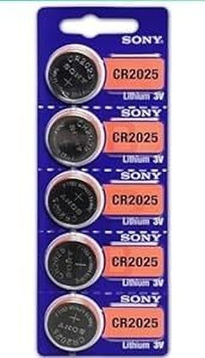 MICROUSB Sony CR2025 3v Lithium Coin Cell Genuine Batteries  Battery(Pack of 5)