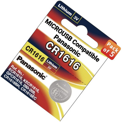 MICROUSB CR1616 button cell  Battery(Pack of 5)