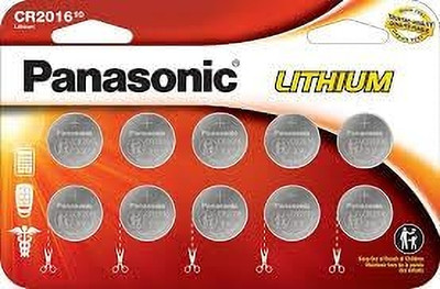 MICROUSB Panasonic CR2016 Lithium 3V Coin Button Cell   Battery(Pack of 10)