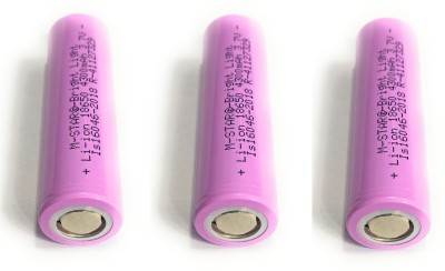 DHRUV-PRO 3.7v 4300mAh Li-Ion 18650-Rechargeable  1.8X6.5 CM  Battery(Pack of 3)