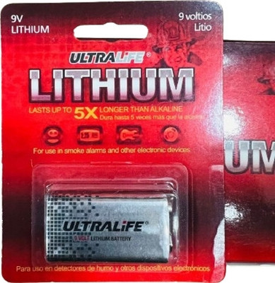 MICROUSB Ultralife 9Volt U9VLJPX Lithium  for Sensors and Memory Backups  Battery(Pack of 2)