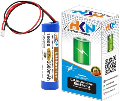 HKN 3.7V 2600mAh Rechargeable Lithium ion with BMS  Battery