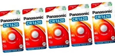 MICROUSB Panasonic CR1620 3.V 2400mAh Lithium Coin Cell ..  Battery(Pack of 5)
