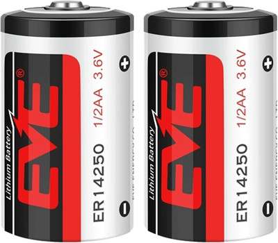 MICROUSB EVE ER14250 3.6V Lithium 1/2 AA Size   Battery(Pack of 2)