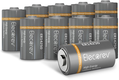Elecorev ER14250 LiSOCl2 3.6V 1.2Ah 1/2AA (Pack of 10)  Battery(Pack of 10)