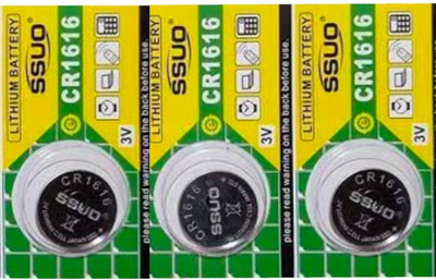 MICROUSB SSUO CR1616 3V 50mAh Lithium Coin   Battery(Pack of 3)