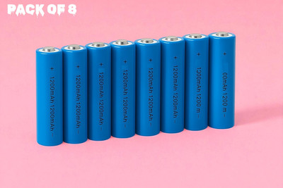 Shamsa A301 Li-ion Rechargeable  3.7V 1200mAh – Long Life Power Cell  Battery(Pack of 8)