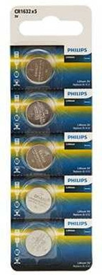 MICROUSB Philips CR1632 Lithium Coin Button Cell   Battery(Pack of 5)