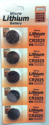 Wanzhow Lithium CR2025 3v Coin Cell  Battery(Pack of 5)
