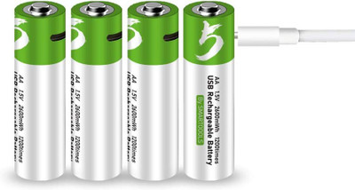 MY BABY LOVE A PERFECT CARE AA Rechargeable Lithium-Ion  750mAh with Type-C| USB Cable1.5V | Charging  Battery(Pack of 4)
