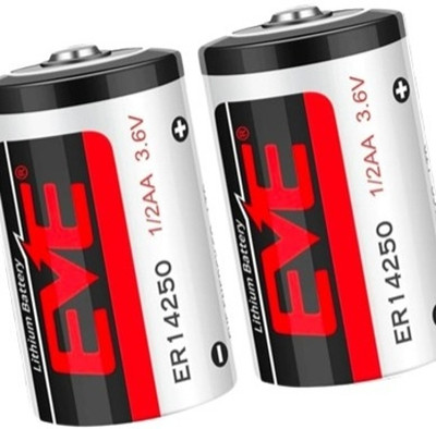 MICROUSB EVE ER14250 1/2 AA 3.6V Lithium   Battery(Pack of 2)