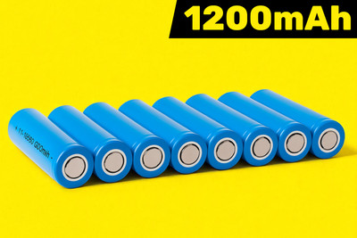 Shamsa A144 Rechargeable 18650 Lithium  3.7V 1200mAh – Multi-Device Use  Battery(Pack of 8)