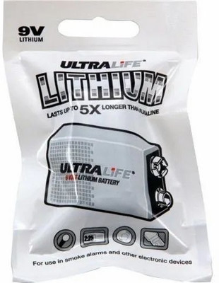 MICROUSB Ultralife 9Volt U9VLJPX Lithium  for Sensors and Memory Backups  Battery