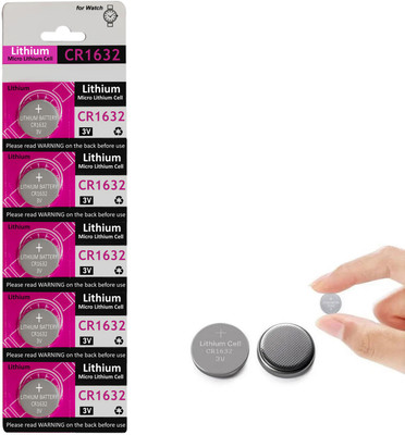 WHISTLE9 Best Quality Micro Lithium Cell CR1632 Coin 3v power  Battery(Pack of 5)
