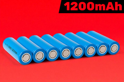 Shamsa A84 Rechargeable 18650 Lithium  3.7V 1200mAh – Multi-Device Use  Battery(Pack of 8)