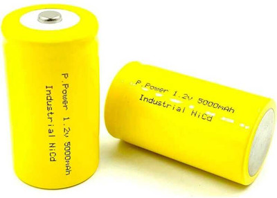MICROUSB 5000mAh Size-D 1.2V Cell NiCd Rechargeable  with Button Top  Battery(Pack of 2)