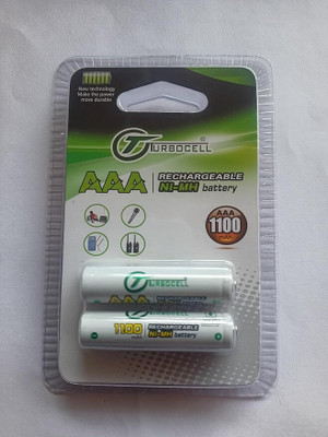 MICROUSB TURBOCELL AAA 1100 mAh 1.2V Rechargeable NI-MH   Battery(Pack of 2)