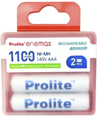Prolite EneMAX NiMh AAA 1100mAh Rechargeable Cell | Use with Remote, Toy, Cordless Phone  Battery(Pack of 2)