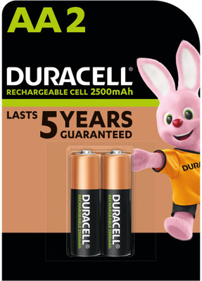 DURACELL Rechargeable AA 2500mAh  Battery(Pack of 2)