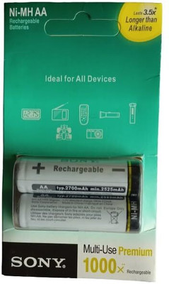 MICROUSB Sony AA Rechargeable 1.2V typ.2700mAh min.2525mAh   Battery(Pack of 2)