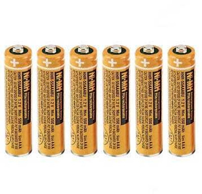 MICROUSB Panasonic AAA 550mah 1.2V NiMH Rechargeable   Battery(Pack of 6)