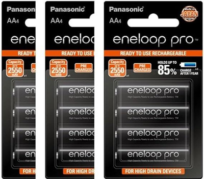 Panasonic Eneloop pro AA Rechargeable , Pack of 12  Battery(Pack of 12)