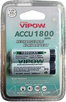 MICROUSB Vipow 1800mAh Rechargeable NI-MH   Battery(Pack of 2)