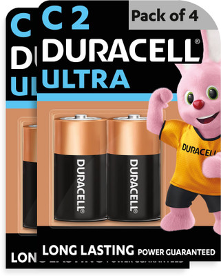 DURACELL Ultra Alkaline C   Battery(Pack of 4)