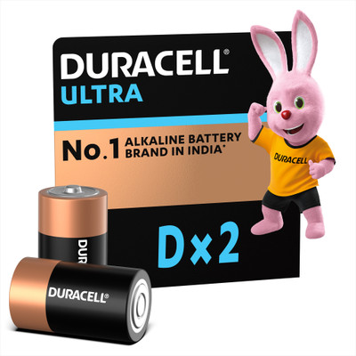 DURACELL Ultra D, High-Drain Devices, Flashlight, Toy, Electric Door Lock  Battery(Pack of 2)