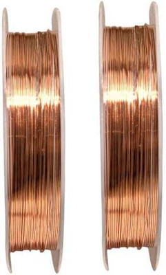 Desi Krafty Metallic Copper Wire for Craft and Jewellery Making Combo- 0.3 and 0.4 mm Dia Brown Beading Wire(Diameter :  0.4 mm)