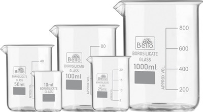 Bello 1000 ml Measuring Beaker(Pack of 5)