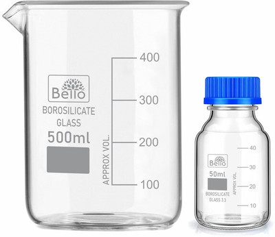 Bello 550 ml Flat Beaker(Pack of 2)