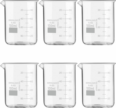 SPJARS 100 ml Measuring Beaker(Pack of 6)