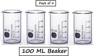 Rawal 100 ml Flat Beaker(Pack of 4)