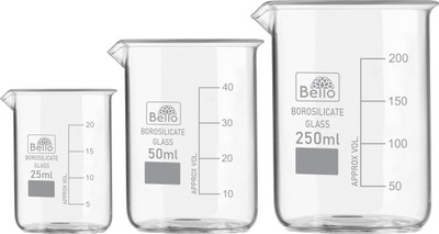 Bello 250 ml Measuring Beaker(Pack of 3)