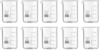 Pushpa 25 ml Measuring Beaker(Pack of 10)