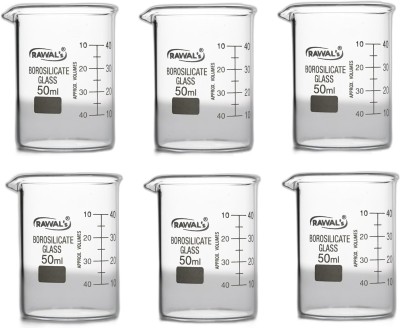 Rawal's 50 ml Low Form Beaker(Pack of 6)