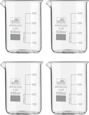 Bello 500 ml Measuring Beaker(Pack of 4)