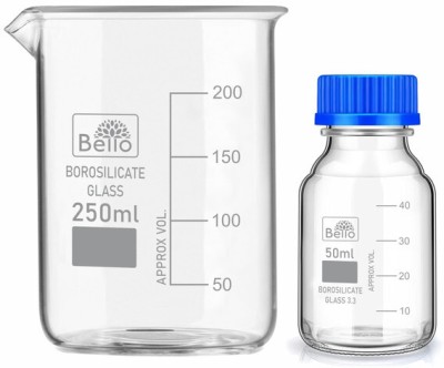 Bello 300 ml Flat Beaker(Pack of 2)