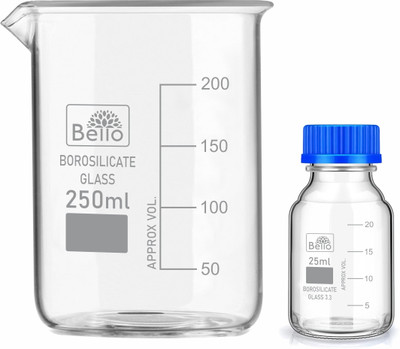 Bello 275 ml Flat Beaker(Pack of 2)